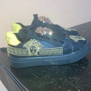 Versace Black and Yellow Sneakers